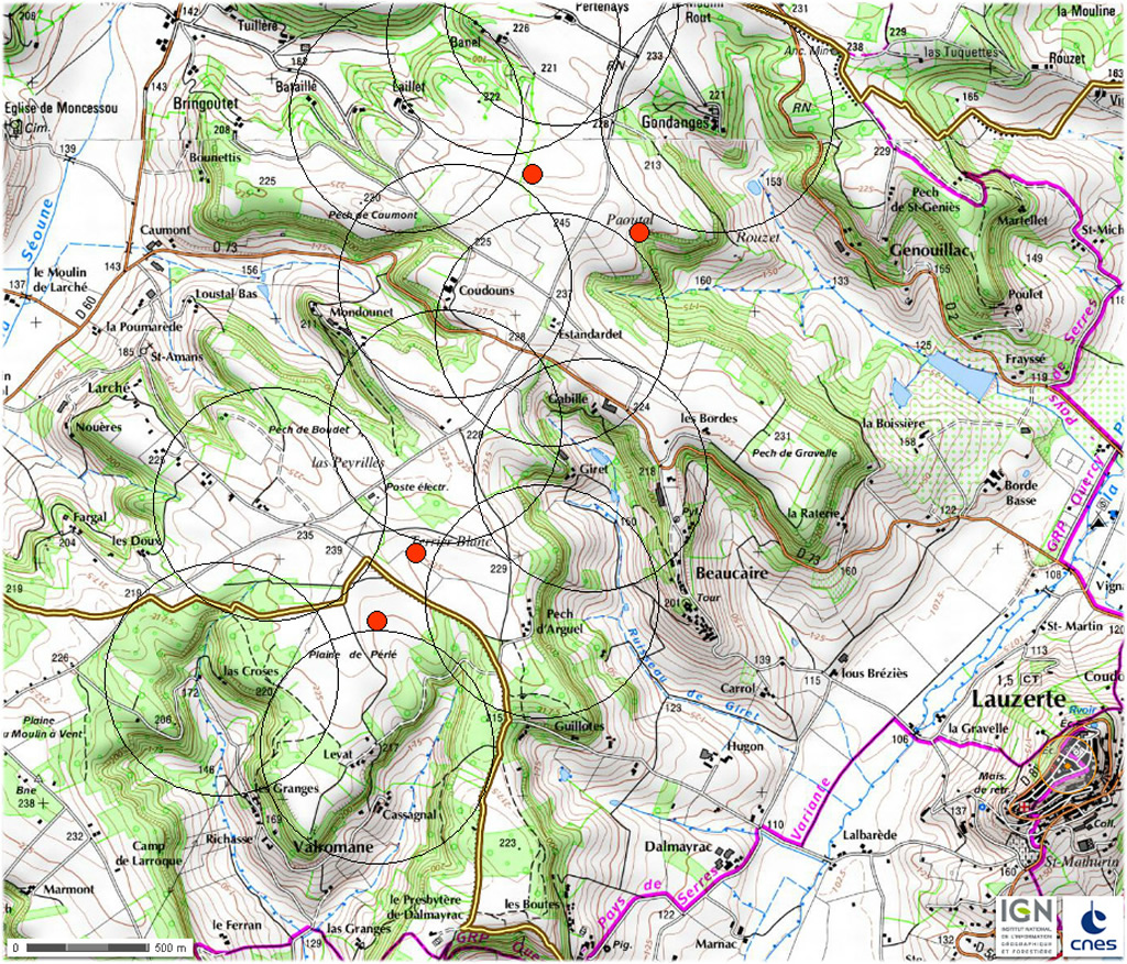 Carte de Lauzerte